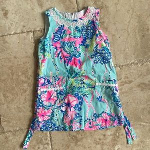 Lilly Pulitzer Little Lilly Classic Shift Dress in Multi Beach You To It Size 4